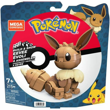 Figura Articulada Mega Construx  Eevee Medium + 7 Años 215 Piezas