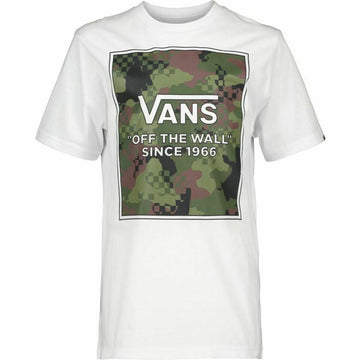 Camiseta de Manga Corta Hombre Vans Camo Check Blanco