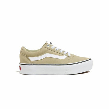 Zapatillas Casual de Mujer Vans Ward Platform Cnvs Elm Beige Marrón claro