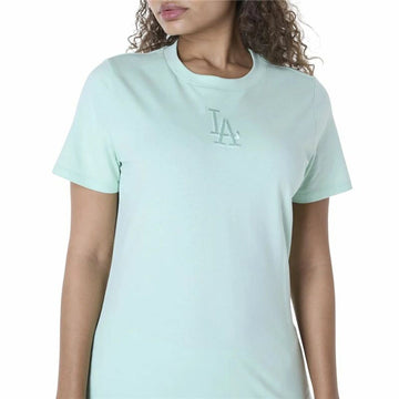 Camiseta de Manga Corta Mujer New Era LA Dodgers MLB League Essential Aguamarina