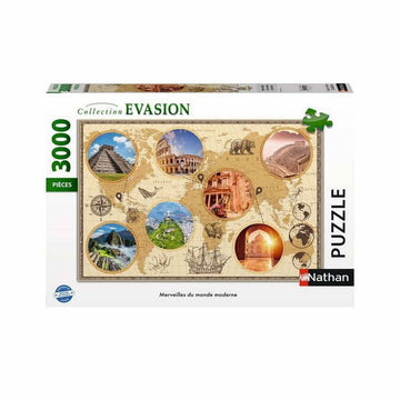 Puzzle Nathan merveilles du monde moderne 3000 Piezas