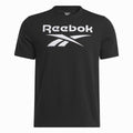 Camiseta de Manga Corta Hombre Reebok Identity Big Stacked Logo Negro S