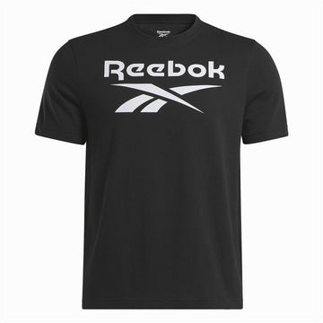 Camiseta de Manga Corta Hombre Reebok Identity Big Stacked Logo Negro S