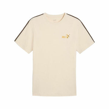 Camiseta de Manga Corta Hombre Puma Ess Tape Minimal Gold Beige