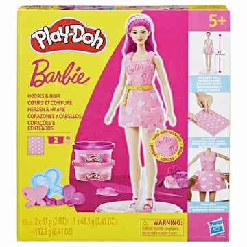 Juego de Plastilina Play-Doh Barbie Hearts & Hair Multicolor