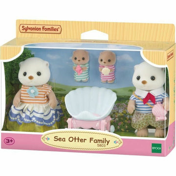 Figura Articulada Sylvanian Families La familia de las nutrias marinas Animales