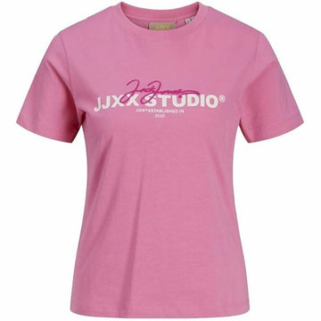 Camiseta de Manga Corta Mujer Jack & Jones Jxamy Reg Rosa