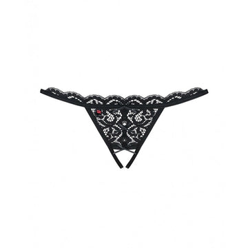 Tanga de Encaje Negro Obsessive 831-THC-1 L/XL
