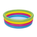 Bestway Piscina Hinchable Infantil 4 Aros Arcoiris 157x46 cm +3 Años Jardin 51117