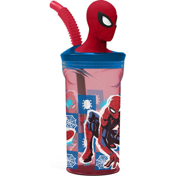 Vaso con Pajita Spider-Man CZ11338 3D