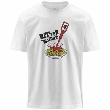 Camiseta de Manga Corta Hombre Kappa Glesto Tbar Blanco