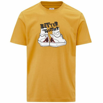 Camiseta de Manga Corta Hombre Kappa Glabu Tbar Dorado