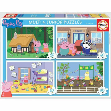 Set de 4 Puzzles Peppa Pig 80 Piezas