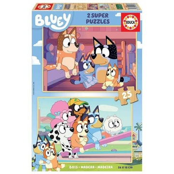 Set de 2 Puzzles Bluey 25 Piezas