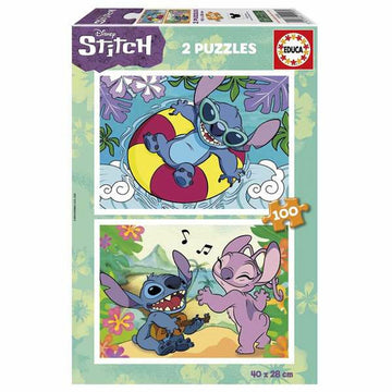 Set de 2 Puzzles Stitch 100 Piezas