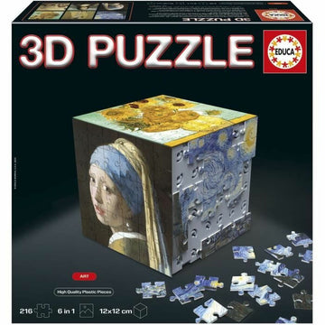Puzzle Educa Arte en Cubo 36 Piezas 216 Piezas (6 Unidades)