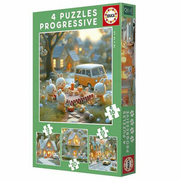 Puzzle Educa Conejo 12 Piezas 16 Piezas 20 Piezas 25 Piezas (4 Unidades)