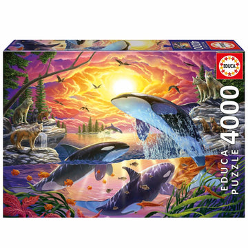 Puzzle Educa Orcas y Lobos 4000 Piezas
