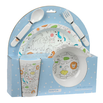 Set de vajilla infantil Safta Zoo Poliéster 26 x 26 x 9 cm