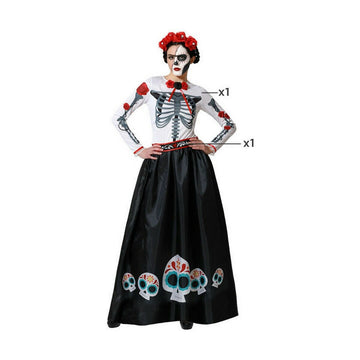Disfraz para Adultos Esqueleto Mexicano Multicolor (XS/S)