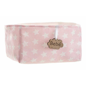 Cesta Rosa Estrellas 18 x 14 x 10,5 cm