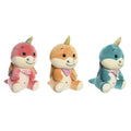 Peluche DKD Home Decor Amarillo Naranja Menta Poliéster Infantil 19 x 20 x 28 cm (3 Unidades)