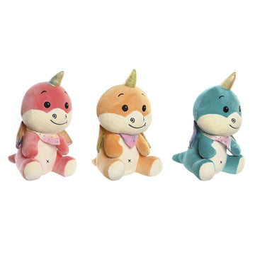 Peluche DKD Home Decor Amarillo Naranja Menta Poliéster Infantil 19 x 20 x 28 cm (3 Unidades)