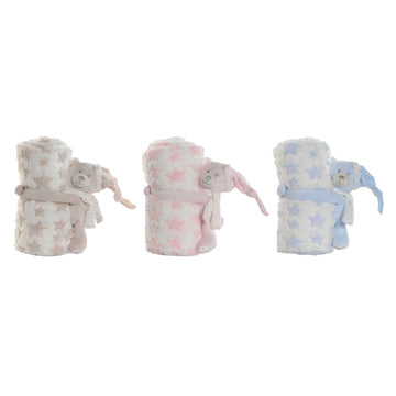 Set de Regalo para Bebé Home ESPRIT Azul Beige Rosa Poliéster (3 Unidades)