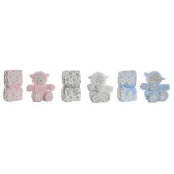 Set de Regalo para Bebé Home ESPRIT Azul Beige Rosa Poliéster (3 Unidades)