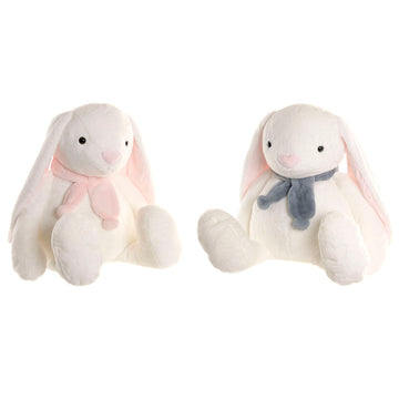 Peluche Home ESPRIT Crema Poliéster Infantil Conejo (2 Unidades)