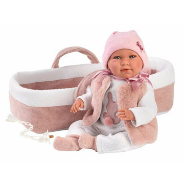 Muñeco Bebé Llorens Mimi Rosa 40 cm Capazo