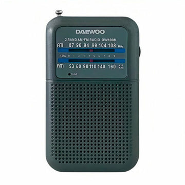 Radio Portátil Daewoo FM Negro Retro