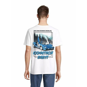 Camiseta de Manga Corta Hombre RADIKAL Nice Tractor Near the Bull XL Blanco