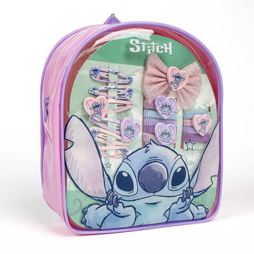 Mochila Infantil con Accesorios para el Pelo Stitch Multicolor