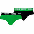 Slips Puma Negro Verde