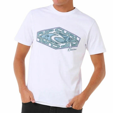 Camiseta de Manga Corta Hombre Rip Curl Refill Tee Blanco XL