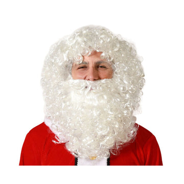 Peluca Papá Noel Blanco Barba