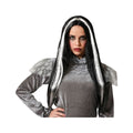 Peluca Blanco Negro Vampiro 60 cm