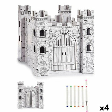 Juego de Manualidades con Papel Pincello Castillo (4 Unidades)