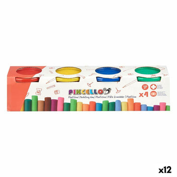 Juego de Plastilina Pincello Amarillo Azul Rojo Verde (12 Unidades)