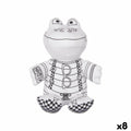 Peluche para Colorear Pincello Blanco Negro Tela 16 x 18 x 13 cm Rana (8 Unidades)