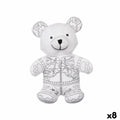 Peluche para Colorear Pincello Blanco Negro Tela 17 x 21 x 12 cm Oso (8 Unidades)