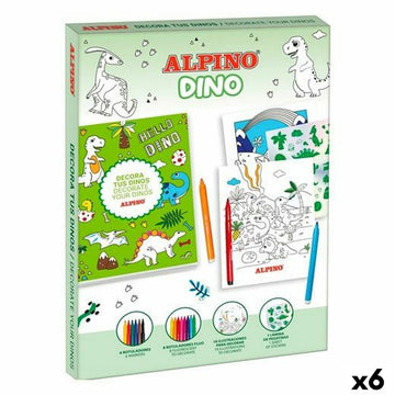 Dibujos para pintar Alpino Dino Multicolor (6 Unidades)