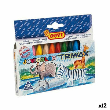 Ceras de colores Jovi JOVICOLOR TRIWAX Multicolor (12 Unidades)