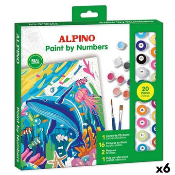 Set de Pintura por Números Alpino Ocean 6 Unidades