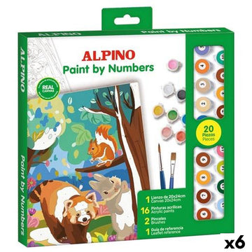 Set de Pintura por Números Alpino Forest 6 Unidades