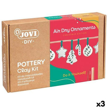 Set de Manualidades Jovi AIR DRY ORNAMENTS XMAS Multicolor (3 Unidades)