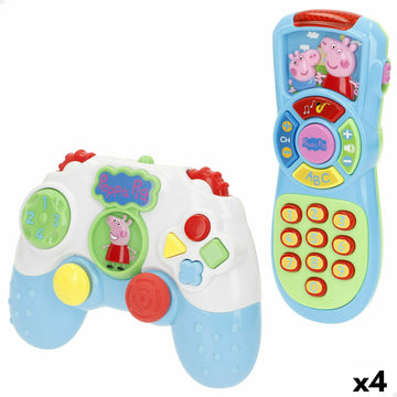 Teléfono de Aprendizaje Peppa Pig 15 x 11 x 5 cm (4 Unidades)