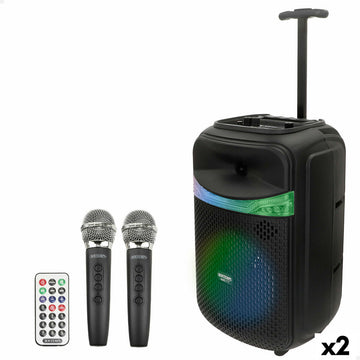 Altavoz con Micrófono Karaoke Bontempi Plástico 27 x 40 x 25 cm (2 Unidades)