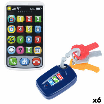 Teléfono de Juguete PlayGo 7 X 11 X 2 CM (6 Unidades)